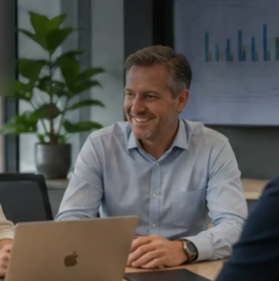 Australian business leaders in a team meeting