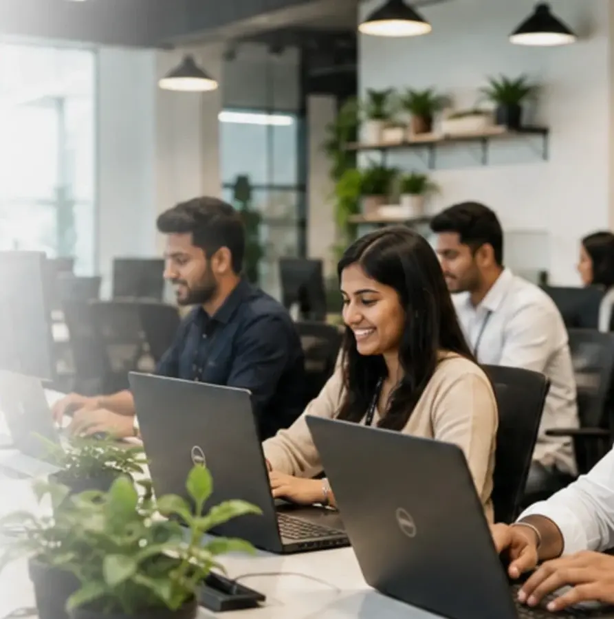 Sri Lankan professionals collaborating at work